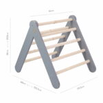 Triangle Pickler 2-en-1 - avec Toboggan et Mur d'Escalade - Gris