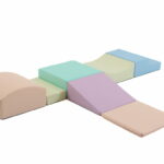 Parcours de Motricité en Mousse - 7 Blocs - Pastel clair