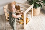 Cube d'Escalade avec Barres pour Tout-Petits - Rangements Jouets