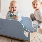 Coffre à Jouets en Bois avec Roues - Baleine