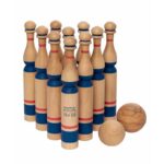 Jeu de Quilles en Bois Premium- Bleu – Image 3