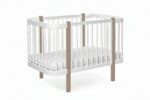 Lit bébé évolutif ELIN - avec matelas - Cappuccino et blanc – Image 7
