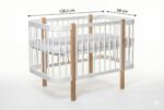 Lit bébé évolutif ELIN - avec matelas - Naturel et blanc – Image 8