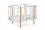 Lit bébé évolutif ELIN - avec matelas - Naturel et blanc – Image 5