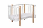 Lit bébé évolutif ELIN - avec matelas - Naturel et blanc – Image 3