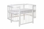 Lit Bébé Évolutif ELIN - avec matelas - Blanc – Image 4