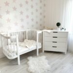 Lit Bébé Évolutif ELIN - avec matelas - Blanc