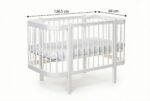 Lit Bébé Évolutif ELIN - avec matelas - Blanc – Image 6