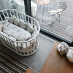 Berceau rond évolutif OLIN - avec Matelas - Blanc