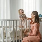 Berceau Bébé Rond OLIN - avec Matelas - Blanc