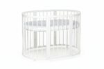 Berceau Bébé Rond OLIN - avec Matelas - Blanc – Image 6