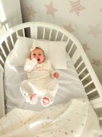 Berceau Bébé Rond OLIN - avec Matelas - Blanc – Image 8